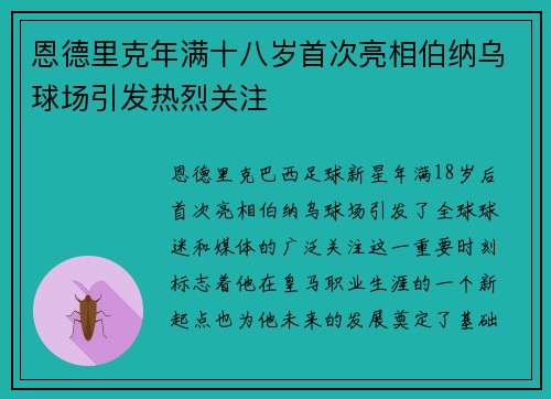 恩德里克年满十八岁首次亮相伯纳乌球场引发热烈关注